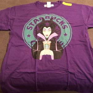 Disney parody tee with Maleficent & Starbucks!
